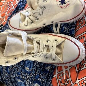 Converse White High-Top Sneakers Classic Canvas Design